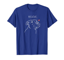 Ladda upp bild till gallerivisning, Rescue Dog, Pitbull Drawing, Rescue Mom, Adopt Don't Shop T-Shirt 136688