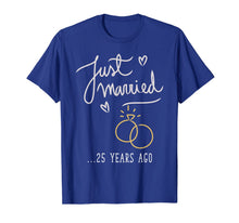 Ladda upp bild till gallerivisning, Just Married 25 Years Ago Marriage T Shirt 1290241