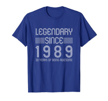 Ladda upp bild till gallerivisning, Funny shirts V-neck Tank top Hoodie sweatshirt usa uk au ca gifts for 30th Birthday T Shirt - 30 Years Of Being Awesome Since 1989 1559315
