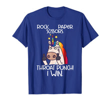 Ladda upp bild till gallerivisning, Funny shirts V-neck Tank top Hoodie sweatshirt usa uk au ca gifts for Rock Paper Scissors Throat Punch I Win Funny Unicorn Shirt 1526422