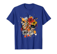 Ladda upp bild till gallerivisning, Tiger and Skull flower Floral Flowers shirt Cute Gift Idea T-Shirt 114115