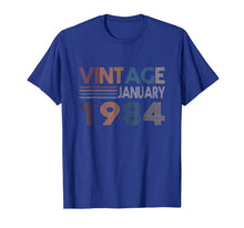 Ladda upp bild till gallerivisning, Retro Vintage January 1984 T-Shirt 35th Birthday Gift Tee 836152