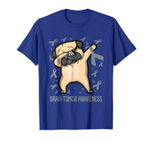 Ladda upp bild till gallerivisning, brain tumor awareness t shirt gray dabbing pug warrior 850082