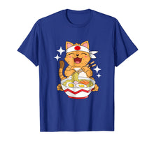 Ladda upp bild till gallerivisning, Japanese Ramen Gift T Shirt Cute Anime Cat Noodle Kitten Tee 915122