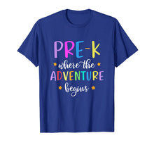 Ladda upp bild till gallerivisning, Pre-K Teacher Adventure Begins Teacher Preschool T-Shirt 109983