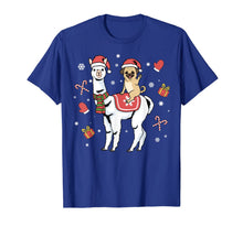 Ladda upp bild till gallerivisning, Christmas Pug Tshirt Llama Dog Merry Christmas Alpaca T-Shirt 1124416