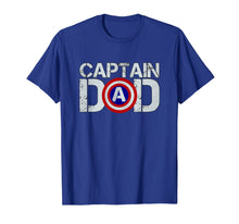 Ladda upp bild till gallerivisning, Mens Dad's Birthday Captain Dad Superhero T-Shirt 195796
