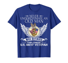 Ladda upp bild till gallerivisning, Never Underestimate An Old Man US Navy Veteran T-shirt Gift 128294