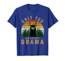 Ladda upp bild till gallerivisning, Only you can prevent drama Llama Camping Vintage funny gift T-Shirt 50120