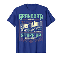 Ladda upp bild till gallerivisning, Mens Granddad Knows Everything Funny Granddad Christmas Gifts T-Shirt-1654539