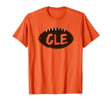 Ladda upp bild till gallerivisning, Distressed CLE Football Orange & Brown Cleveland TShirt 275431