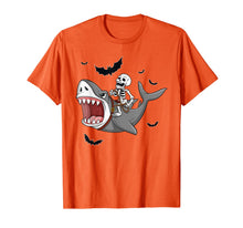 Ladda upp bild till gallerivisning, Skeleton Riding Shark Funny Halloween Boys Girls Kids T-Shirt 76987
