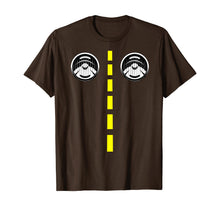 Ladda upp bild till gallerivisning, Road Marking With Headlights Funny Halloween Costume T-Shirt 357529