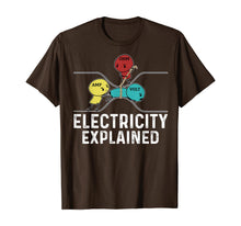 Ladda upp bild till gallerivisning, Ohm Volt Amp Electricity Explained Funny Electrician Nerd TShirt421329