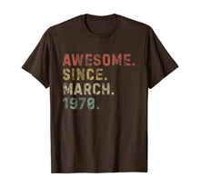 Ladda upp bild till gallerivisning, Awesome Since March 1970 50th Birthday Gifts 50 Years Old TShirt133909
