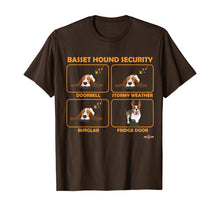 Ladda upp bild till gallerivisning, Funny Basset Hound T-shirt | Basset Hound Security 463730