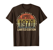 Ladda upp bild till gallerivisning, April 1970 Limited Edition 50 Year Old Gifts 50th Birthday TShirt394651