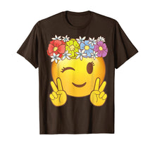 Ladda upp bild till gallerivisning, Hippie Flower Power Crown Peace Smiley Emoji Shirt for Girls 121549