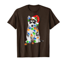 Ladda upp bild till gallerivisning, Funny shirts V-neck Tank top Hoodie sweatshirt usa uk au ca gifts for Black Husky Christmas Light Funny Dog Xmas Tree T-Shirt 776541