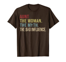Ladda upp bild till gallerivisning, Vintage Aunt The Woman The Myth The Bad Influence T-Shirt 304334