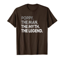Ladda upp bild till gallerivisning, Mens Poppy The Man The Myth The Legend T-shirt for Grandpa 208701