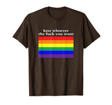 Ladda upp bild till gallerivisning, Funny shirts V-neck Tank top Hoodie sweatshirt usa uk au ca gifts for Kiss Whoever The Fuck You Want T-Shirt LGBT Flag 409429