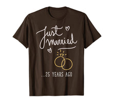Ladda upp bild till gallerivisning, Just Married 25 Years Ago Marriage T Shirt 1290241