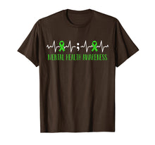Ladda upp bild till gallerivisning, Funny shirts V-neck Tank top Hoodie sweatshirt usa uk au ca gifts for Green Ribbon Heart Beat - Mental Health Awareness T-shirt 310336