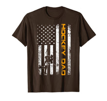 Ladda upp bild till gallerivisning, Vintage USA Ice Hockey Dad American Flag Fathers Day Gift T-Shirt 104587
