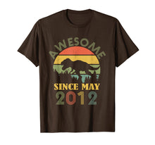 Ladda upp bild till gallerivisning, Awesome Since May 2012- Gifts 7th Birthday Dinosaur T-Shirt