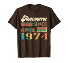 Ladda upp bild till gallerivisning, Funny shirts V-neck Tank top Hoodie sweatshirt usa uk au ca gifts for 45th Birthday gift 1974 Years Old Awesome Since April 1974 1364802