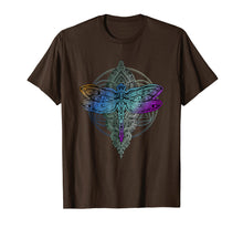 Ladda upp bild till gallerivisning, Colorful Mandala Dragonfly T-Shirt - Lotus Flower Tee