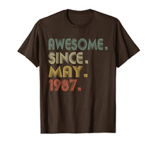 Ladda upp bild till gallerivisning, Funny shirts V-neck Tank top Hoodie sweatshirt usa uk au ca gifts for 32nd Birthday Gifts T-Shirt Vintage Awesome Since May 1987 1043529