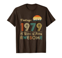 Ladda upp bild till gallerivisning, Vintage 1979 40 Years of Being Awesome Birthday T-shirt 219049
