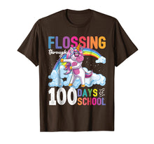 Ladda upp bild till gallerivisning, Funny shirts V-neck Tank top Hoodie sweatshirt usa uk au ca gifts for Flossing through 100 Days of School Flossing Unicorn Shirt 1481792