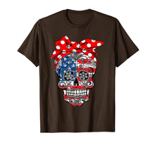 Ladda upp bild till gallerivisning, Sugar Skull American Flag Red Bow 4th Of July Independence 163296