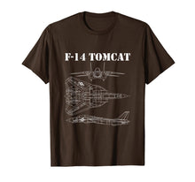 Ladda upp bild till gallerivisning, Vintage White F14 Tomcat Airplane Schematic F-14 Jet T-Shirt-1167957