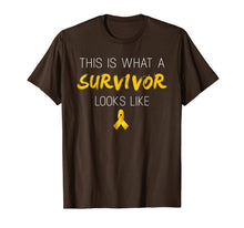 Ladda upp bild till gallerivisning, This Is What A Survivor Looks Like Childhood Cancer T Shirts 388832