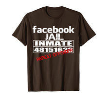 Ladda upp bild till gallerivisning, Funny Facebook Jail Inmate Repeat Offender Gag Gift T-Shirt 849618