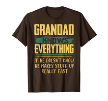 Ladda upp bild till gallerivisning, Funny Family Christmas Gifts Grandad Knows Everything T-Shirt-1672681