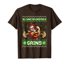 Ladda upp bild till gallerivisning, Funny shirts V-neck Tank top Hoodie sweatshirt usa uk au ca gifts for All I Want For Christmas Is Gains Gym Workout Ugly Xmas T-Shirt 1107549