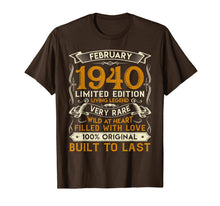 Ladda upp bild till gallerivisning, February 1940 Shirt 80 Years Old 80th Birthday Gifts T-Shirt-1285668