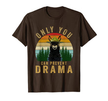Ladda upp bild till gallerivisning, Only you can prevent drama Llama Camping Vintage funny gift T-Shirt 50120