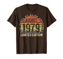 Ladda upp bild till gallerivisning, Born August 1979 Limited Edition Bday Gifts 40th Birthday T-Shirt 116205
