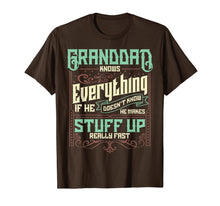 Ladda upp bild till gallerivisning, Mens Granddad Knows Everything Funny Granddad Christmas Gifts T-Shirt-1654539