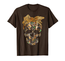 Ladda upp bild till gallerivisning, Hunting Camouflage Skull with Leopard Bandana Halloween T-Shirt 379262