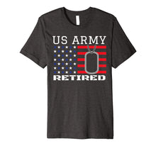 Ladda upp bild till gallerivisning, US American Flag Patriotism Dog Tag Veteran Army Retirement Premium T-Shirt 1036032