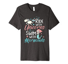 Ladda upp bild till gallerivisning, Funny shirts V-neck Tank top Hoodie sweatshirt usa uk au ca gifts for Ride With Unicorns Swim With Mermaids Kids Teen Women TShirt 2007088