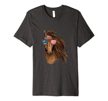 Ladda upp bild till gallerivisning, Funny shirts V-neck Tank top Hoodie sweatshirt usa uk au ca gifts for Cool Patriot Horse T Shirt 4th July Horse Tee USA Flag 2684588