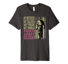 Ladda upp bild till gallerivisning, My Boyfriend My Soldier Hero Proud Army Girlfriend Lover Premium T-Shirt 892072